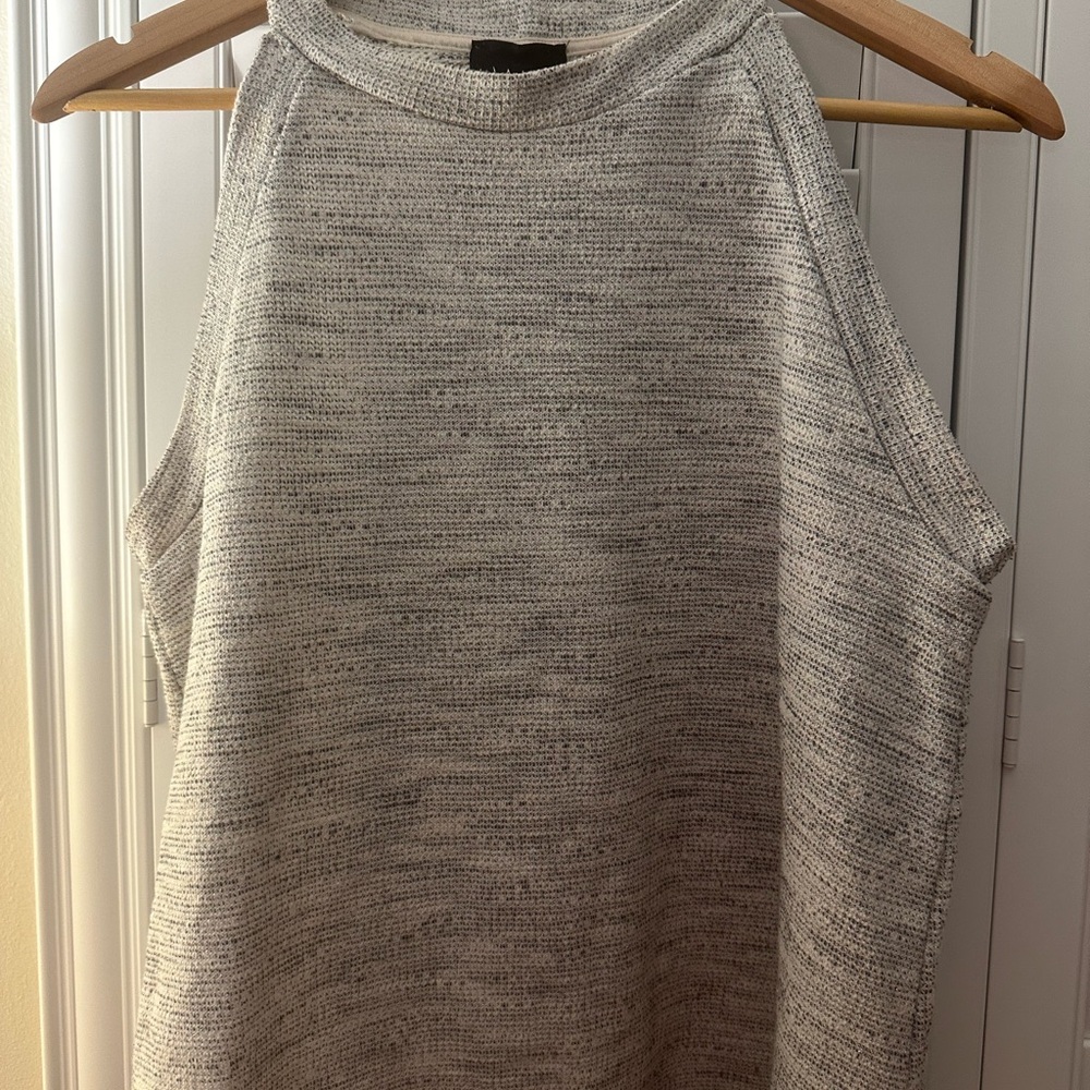 Gray Sleeveless Knit Top